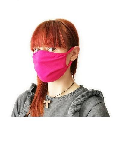 Face mask Streetwear 2 ply cotton/fuchsia face mask