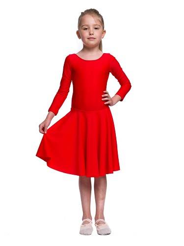 Tournament Dance Dress for Girls FIRST STEP in Red.