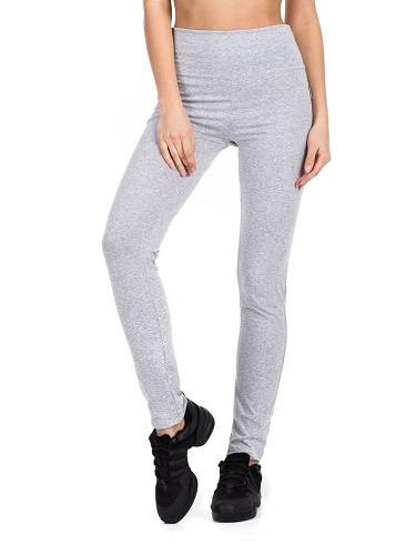 Women's high-waisted sports leggings - grey