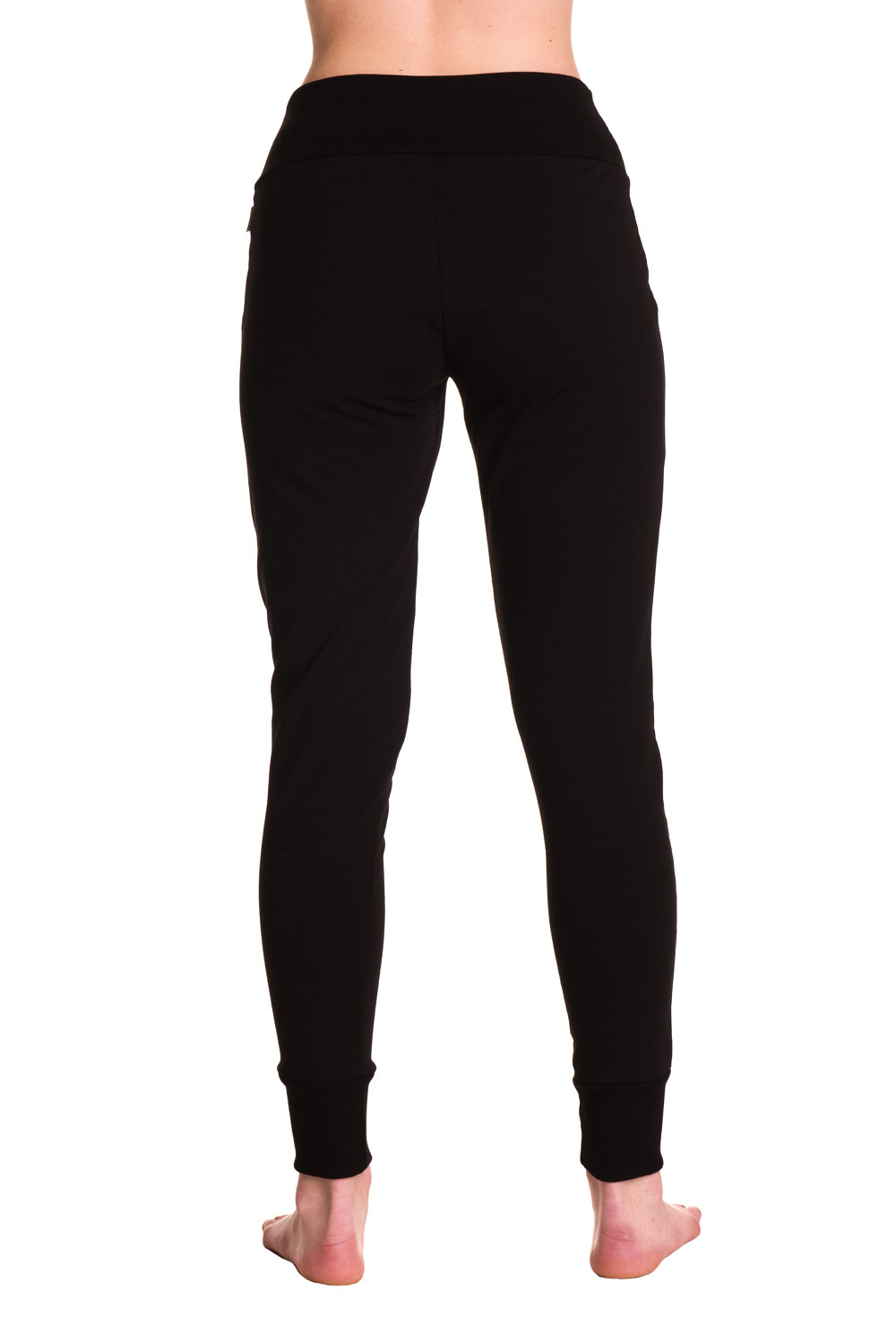 Women's Slim Fit Black Track Pants with a Snug Fit