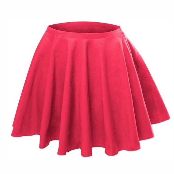 Circle skirt flared - coral.