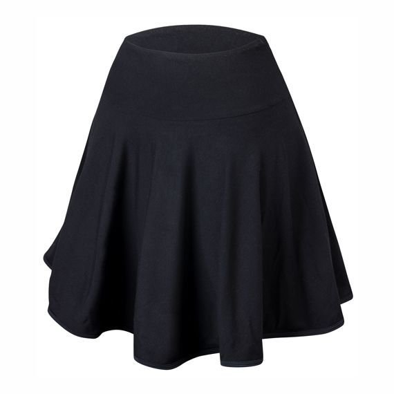 Flared circle training skirt VISCOSA black