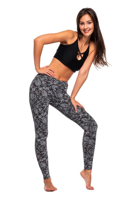 Gray Cats Sports Leggings for Women and Children with Gray Pattern