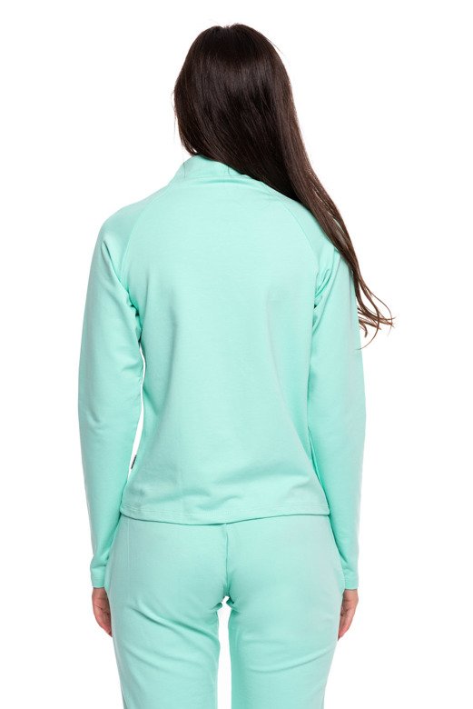 Mint Sport Jacket with Zip Collar and Pockets