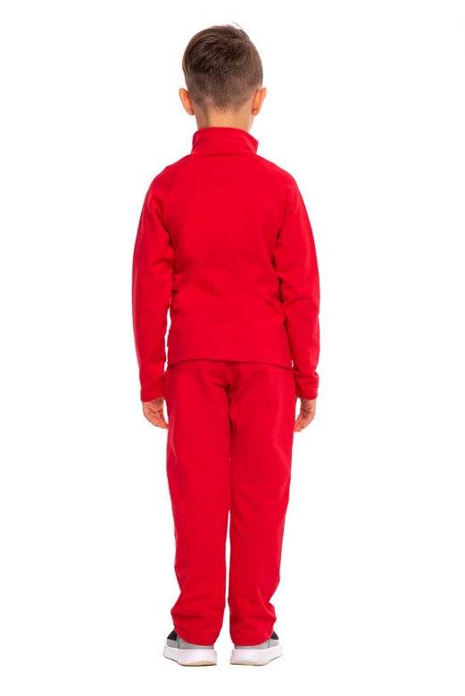 Sport sweatshirt with stand-up collar, zip and pockets red.