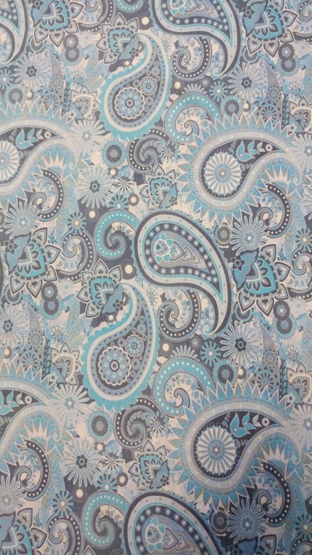 Sporty blue paisley pattern leggings for girls.