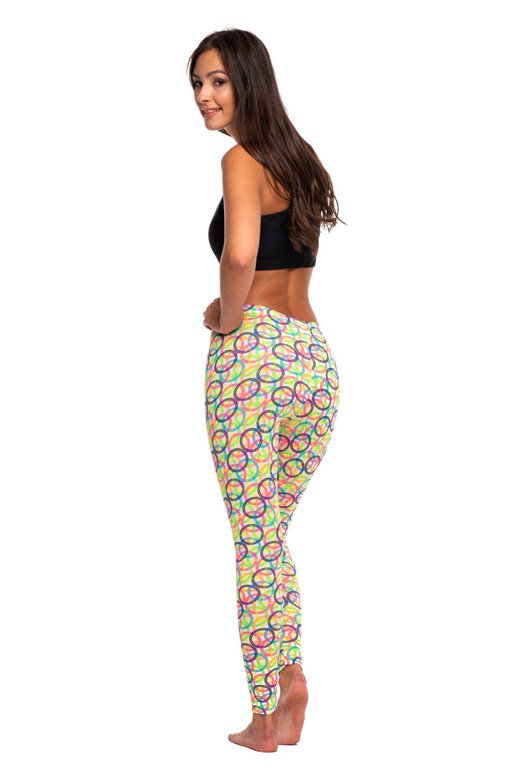Women's/ Girls' Long Sport Leggings with Colorful Circles.