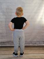 Children's tracksuit pants in grey mélange.