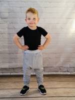 Children's tracksuit pants in grey mélange.