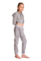 Children's tracksuit pants in grey mélange.