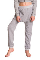 Children's tracksuit pants in grey mélange.