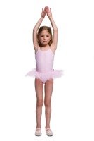 Costume Bodysuit with Tutu and Thin Straps - Pink