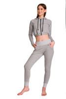 Fitted Gray Melange Women's Joggers