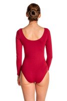 Long-sleeved Gymnastic Training Body B100D Bordeaux