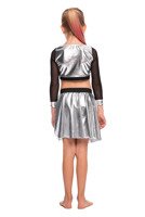 Metallic Silver Shimmering Circle Skirt