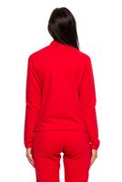 Sport sweatshirt with stand-up collar, zip and pockets red.