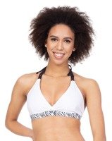 Swimsuit BIKINI top - ZEBRA white.