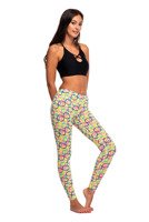 Women's/ Girls' Long Sport Leggings with Colorful Circles.