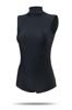 Women's Gymnastics Training Body Suit - Tear Drop Back and Golf Collar - Black.