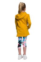 Women's and children's mustard cardigan.