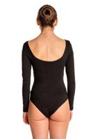 Women's slimming black long sleeve body suit