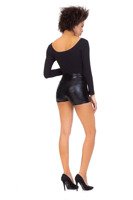 Women's slimming black long sleeve body suit