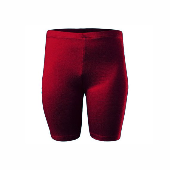 Legging de sport court pour femme et homme enfant en coton bordeaux