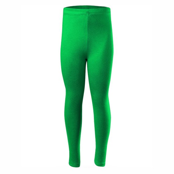 Legging de sport femme homme enfant avec une jambe longue en coton vert