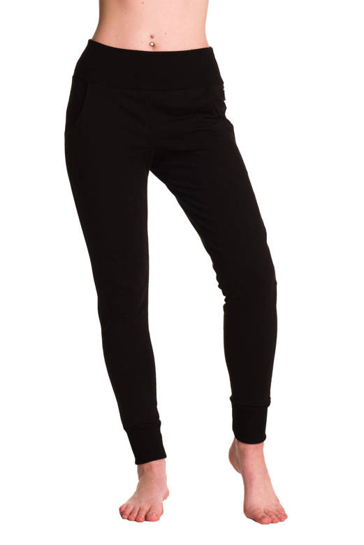 Pantalon de survêtement noir moulant femme