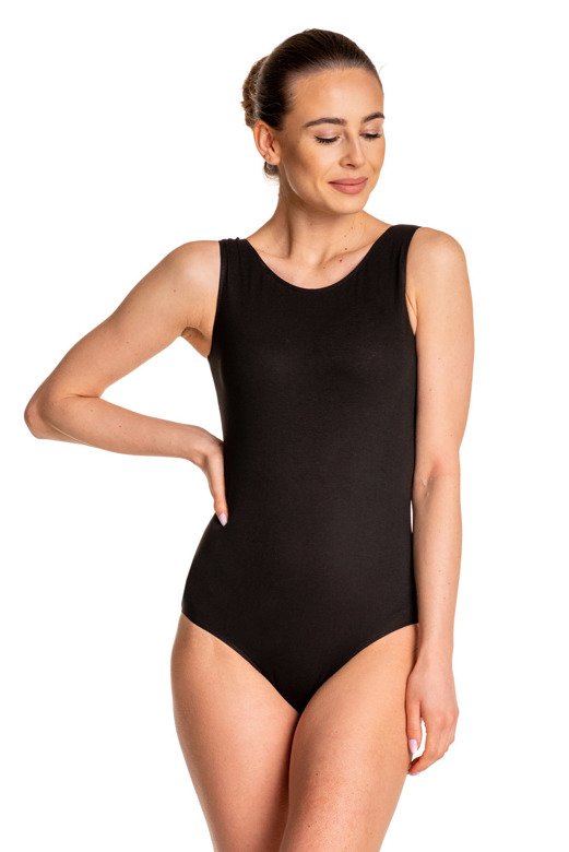 Ärmelloser Gymnastikbody B100B schwarz - OUTLET