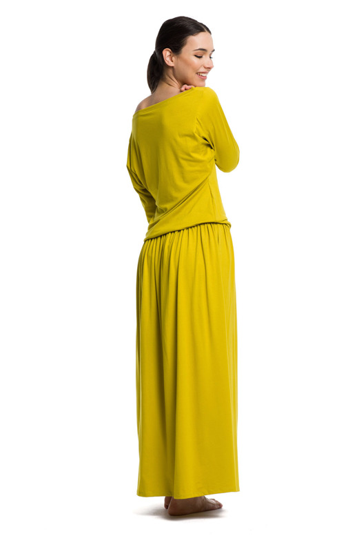 Langes MAXI-Kleid aus Viskose - pistazie