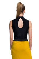 Damen Gymnastik-Trainingsbody TEAR back GOLF Kragen schwarz