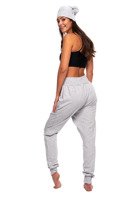 Damen Herren Kinder Jogginghose mit tiefem Schritt Pumps Melange Grau