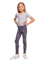 Gymnastikbody kurzarm B100K melange-grau