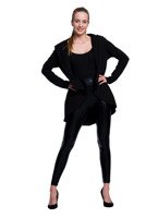 Schwarze Strickjacke für Damen und Kinder