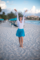 Jupe cercle évasée - turquoise