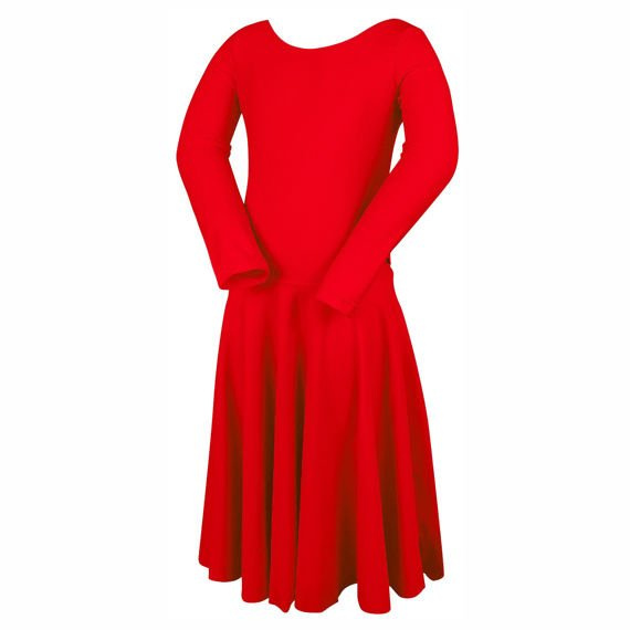 Tournament Dance Dress for Girls FIRST STEP in Red.