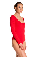 Women's Red Slimming Long Sleeve Body Suit