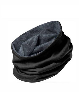 TUBE Warm Double-Layered Black + Graphite Neck Gaiter Scarf.