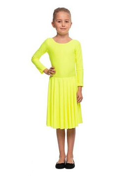 Robe de danse tournoi FIRST STEP pour fille jaune fluo
