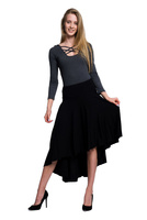 Asymmetrical Circle Skirt - Black