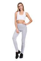 Leggings sportivi da donna a vita alta - grigio