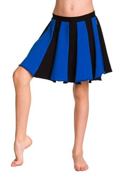 Flared skirt with a full circle for girls made of cotton ECO-LINE - black bordeaux.