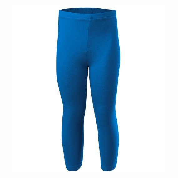 Leggings sportivi a 3/4 gambe per donna, uomo e bambino, cotone, bluette