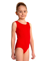 Gimnastični bodi brez rokavov B100B rdeč