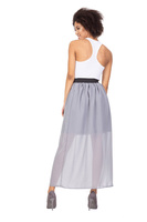 Maxi Chiffon Skirt - Grey