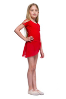 Chiffon Tie-Up Skirt for Ballet and Gymnastics Training - Red