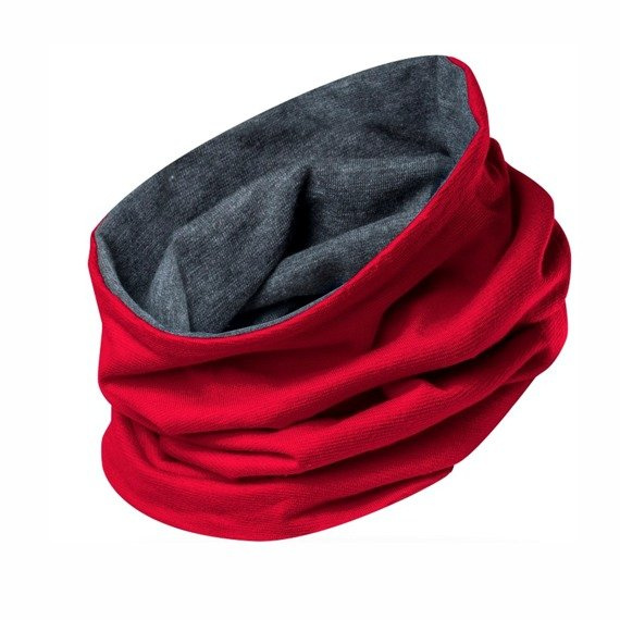 Dūmtraukio šalikas TUBA šiltas vėžlys dviejų sluoksnių raudonas + grafitas