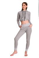 Fitted Gray Melange Women's Joggers