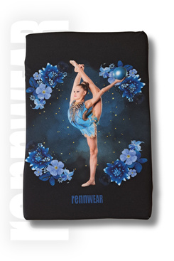 RG BLUE KWIATY | Poduszka do rozciągania 20x30x4cm